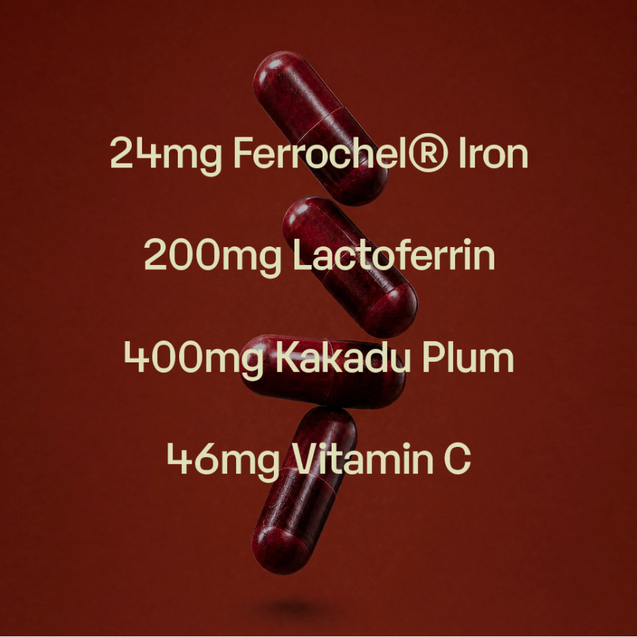Iron with Lactoferrin & Kakadu Plum